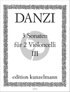 Danzi Sonate d-moll Op.1 No.3 fur 2 Violoncellos Stimmen (Edited by Julius Bachi)