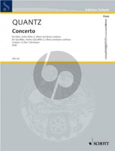 Quantz Concerto G-major Flute-Violin[Fl./Ob.]-Bc (Score/Parts) (edited by Hugo Ruf)