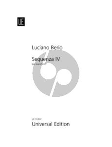 Berio Sequenza No. 4 Klavier (Neuausgabe)