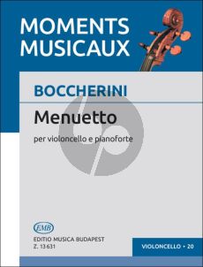 Boccherini Menuetto Violoncello and Piano (from Quintet A-major G.308)