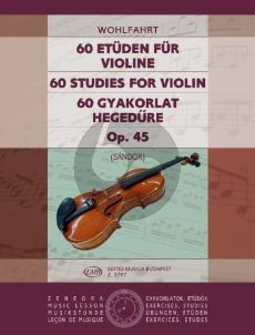 Wohlfahrt 60 Studies Op.45 for Violin (Arranged by Frigyes Sandor)