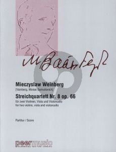 Weinberg String Quartet No.8 Op.66 2 Violins, Viola and Voloncello Score