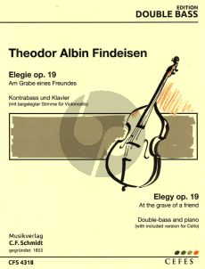 Findeisen Elegie Op.19 "Am Grabe eines Freundes" Kontrabass[Vc.]-Klavier