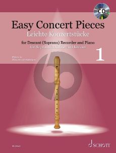 Easy Concert Pieces Vol. 1 Descant Recorder and Piano (30 Pieces from 5 Centuries - Book with CD) (edited by Elisabeth Kretschmann)