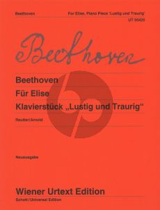 Beethoven Fur Elise - Klavierstuck "Lustig - traurig" (WoO 59 - 54) Klavier (Ed. Reutter/Arnold)