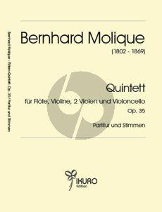 Molique Quintett Op.35 Flöte, Violine, 2 Violen und Violoncello (Part./Stimmen) (Roland Heuer)