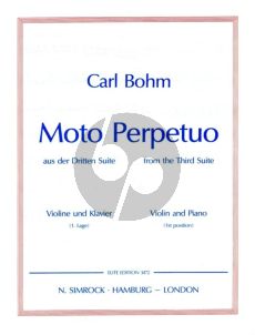 Bohm Moto Perpetuo from Suite 3 no.6 for Violin (1st Position) and Piano