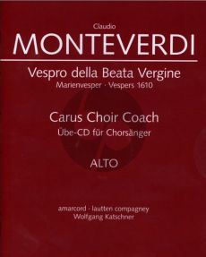 Monteverdi Vespro della Beata Vergine (Marienvespers 1610) Alt Chorstimme MP3-CD (Soli-Choir-Orch.) (Carus Choir Coach)