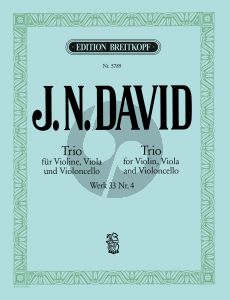 David Streichtrio No. 4 Werk 33/4 Violine-Viola und Violoncello (Stimmen)