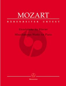 Mozart Einzelstücke Klavier (Wolfgang Plath) (Barenreiter-Urtext)