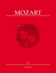 Mozart Grande Sonate nach Quintett KV 581 for Clarinet in Bb and Piano (Arr. Chr.Hogwood) (Barenreiter)