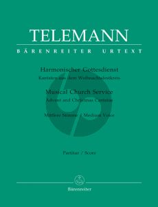 Telemann Harmonischer Gottesdienst (Weihnachtsfestkreis) (Medium Voice-Instruments-Bc) Score/Parts (Barenreiter)