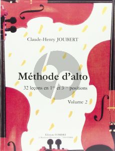 Joubert Methode d'Alto Vol.2 (32 Lecons 1 - 3 pos.)