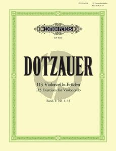 Dotzauer Etuden Vol.1 (Nos.1 - 34) fur Violoncello (Klingenberg) (Peters)