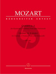 Mozart Quintett A-dur KV 581 (Stadler-Quintet) Klar.[A]-2 Vi.-Va.-Vc. (Stimmen) (Ernst Fritz Schmid) (Barenreiter-Urtext)