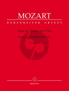 Mozart Duos KV 423 - 424 Violine und Viola (Part./Stimmen) (ed. Dietrich Berke) (Barenreiter-Urtext)