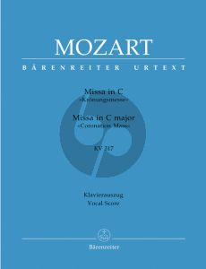 Mozart Missa C-major KV 317 "Kronungs-Messe" Soli-Choir-Orch. Vocal Score (edited by Monika Holl) (Barenreiter-Urtext)