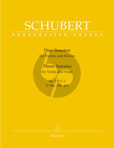 Schubert 3 Sonatinen Op.137 No. 1 - 2 - 3 Violine und Klavier (D.384 - 385 - 408) (Helmut Wirth)