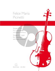 Picinetti Sonate C-dur Violoncello und Bc (ed. Walter Upmeyer)