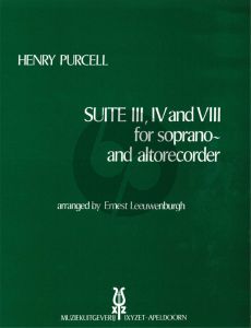 Purcell Suite 3 - 4 en 8 Soprano- and Alto Recorder (arr. Ernest Leeuwenburgh)