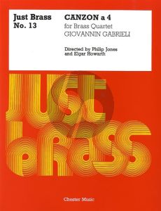 Gabrieli Canzon a 4 for 2 Trumpets-Horn and Trombone (Score/Parts) (edited by Philip Jones and Elgar Howarth)