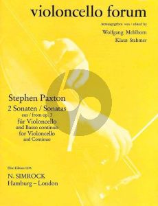 Paxton 2 Sonatas from Op. 3 Violoncello and Bc