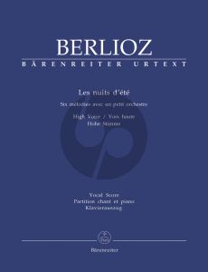 Berlioz Les Nuits d'Ete Op. 7 Holoman 81B High (2. Version) (orig. & transpositions) (edited by I.Kemp)