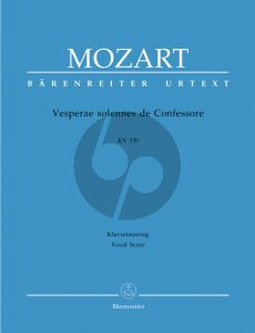 Mozart Vesperae solennes de Confessore KV 339 fur Soli, Choir and Orchestra Vocal Score (Edited by Karl Gustav Fellerer and Felix Schroeder) (Urtext der Neuen Mozart-Ausgabe)