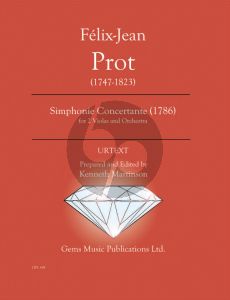 Prot Simphonie Concertante (1786) - 2 Violas and Orchestra Score - Parts (Prepared and Edited by Kenneth Martinson) (Urtext)