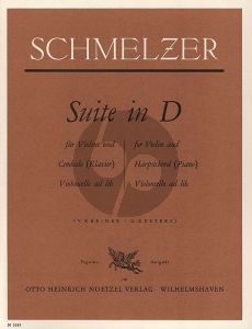 Schmelzer Suite in D-dur Violine und Cembalo (Vc. ad lib) (Kreiner-Peters)