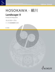 Hosokawa Landscape II for Harp and String Quartet (Score/Parts) (1992)