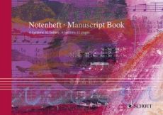 Notenheft - Manuscript Book (32 Seiten-16 Blatt-4 Systeme) Querformat