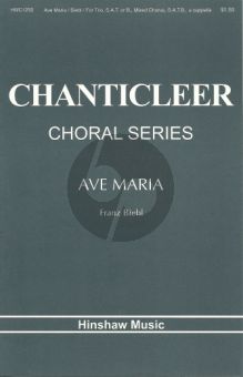 Biebl Ave Maria for SATB or Trio/SATB