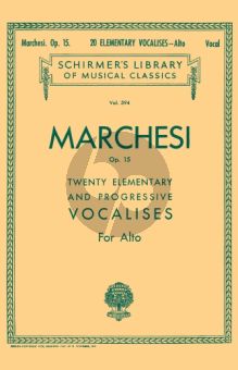 Marchesi 20 Vocalises op.15 alto voice