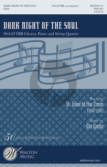 Gjeilo Dark Night of the Soul SSAATTBB-Strings Choral Score