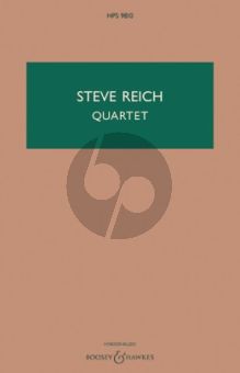 Reich Quartet 2 Vibraphones and 2 Pianos Study Score