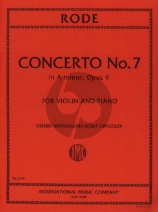 Rode Concerto No.7 a-minor for Violin and Piano (Wieniawski-Gingold)