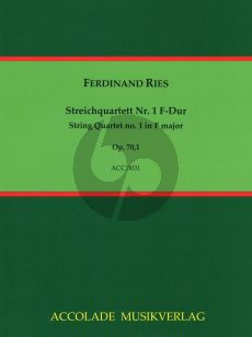 Ries Quartet Op.70 No.1 F-major 2 Violins-Viola and Violoncello (Score/Parts) (Jurgen Schmidt)