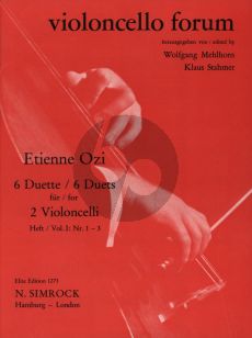 Ozi 6 Duets Vol.1 No. 1 - 3 2 Violoncellos (Stahmer-Mehlhorn)