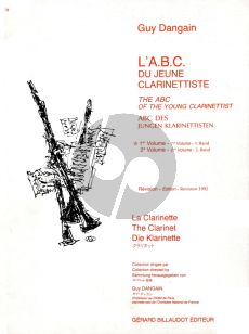 Dangain L'ABC du jeune Clarinettiste Vol. 1