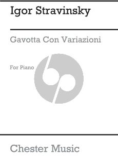 Strawinsky Gavotte con Variazioni from Pulcinella for Piano Solo