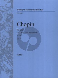 Chopin Konzert No. 1 e-moll Op.11 Klavier und Orchester Partitur