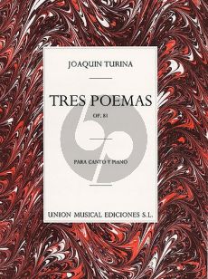 Turina 3 Poemas Op.81 Voice-Piano