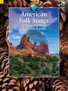 American Folk Songs (20 Traditional Pieces) 1-2 Voices-Piano (Bk-Cd)