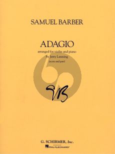 Barber Adagio Op.11 Violin and Piano (Arranged by Jerry Lanning)