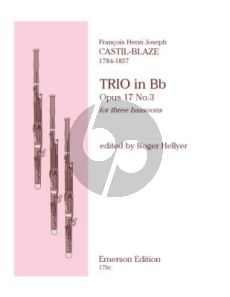 Castil-Blaze Trio Op.17 No.3 for 3 Bassoons (Parts)