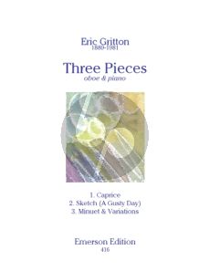 Gritton 3 Pieces for Oboe and Piano (grade 7 - 8)