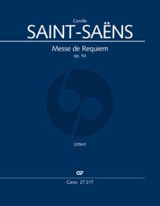 Saint-Saens Messe de Requiem Op.54 (1878) Soli-Chor-Orchester Klavierauszug