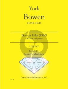 Bowen Piece in E-flat for viola - piano (1960) (Prepared and Edited by Kenneth Martinson) (Urtext)