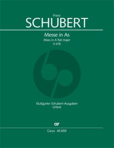 Schubert Messe A-flat major D.678 Soli-Choir-Orchestra Full Score (second version) (edited by Michael Heinemann)